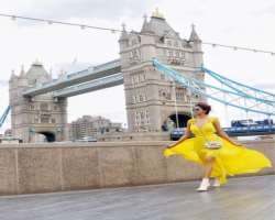 She loves traveling and was in London, in August 2023.